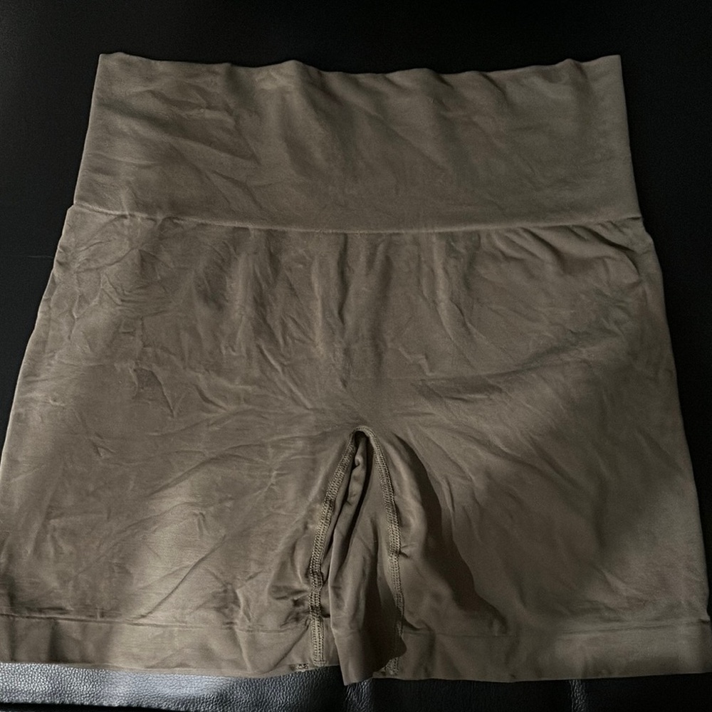 SKIMS Olive Green Women's High-Waisted Shorts